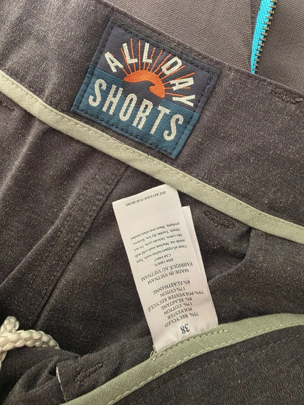 Faherty All Day Shorts Men’s 38 Charcoal Gray Stretch Performance Casual